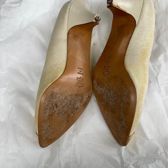 BROWNS Cream Gold Pump Sz9 - Picture 4 of 4